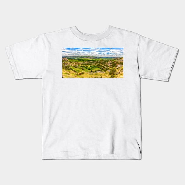 Little Missouri River Oxbow Overlook Kids T-Shirt by Gestalt Imagery